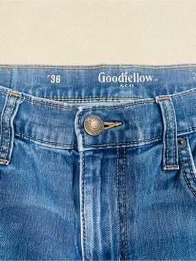 Goodfellow & Co Medium Blue Denim Jeans with Contrast Stitching